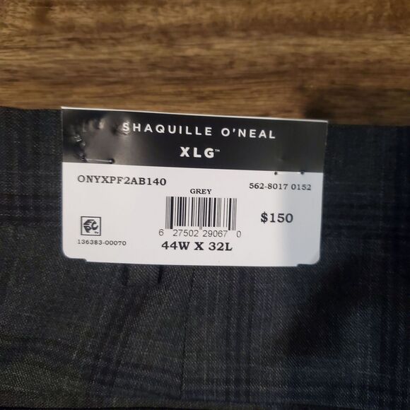 NWT $150 Shaquille O'Neal XLG Mens Grey Plaid Suit Pants 50x32 46x30 44x32 48x30 - Picture 8 of 9